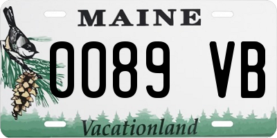 ME license plate 0089VB