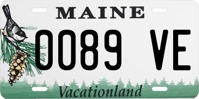 ME license plate 0089VE