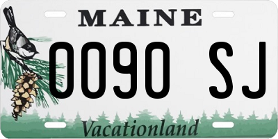 ME license plate 0090SJ