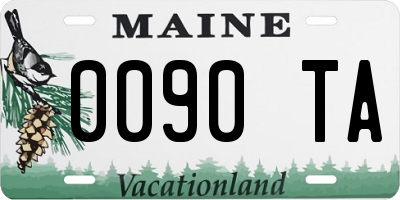 ME license plate 0090TA