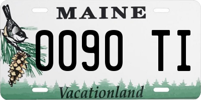ME license plate 0090TI
