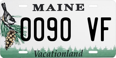 ME license plate 0090VF