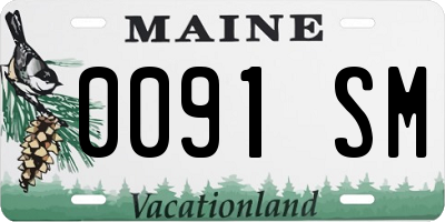 ME license plate 0091SM