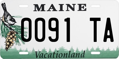 ME license plate 0091TA