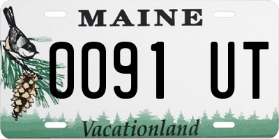 ME license plate 0091UT