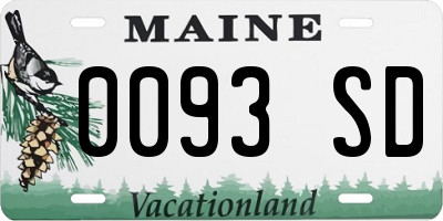 ME license plate 0093SD