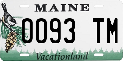 ME license plate 0093TM