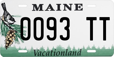ME license plate 0093TT