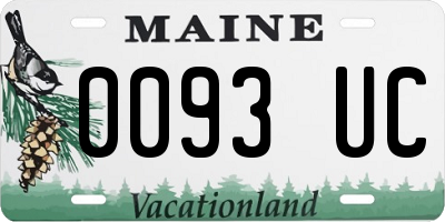 ME license plate 0093UC