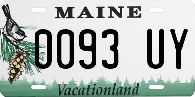 ME license plate 0093UY