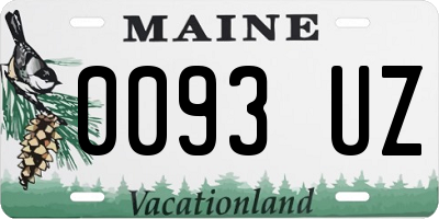 ME license plate 0093UZ