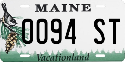 ME license plate 0094ST