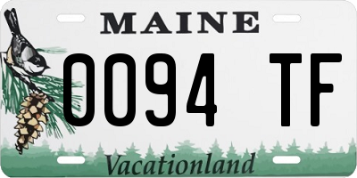 ME license plate 0094TF