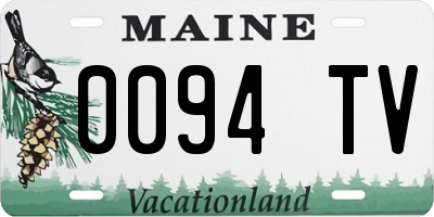ME license plate 0094TV