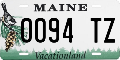 ME license plate 0094TZ