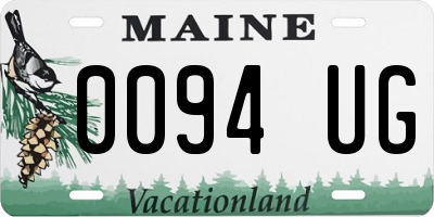 ME license plate 0094UG
