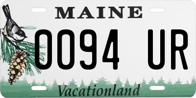 ME license plate 0094UR