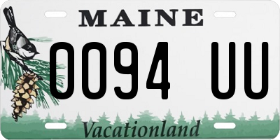 ME license plate 0094UU