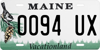 ME license plate 0094UX