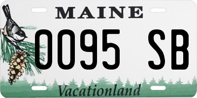 ME license plate 0095SB