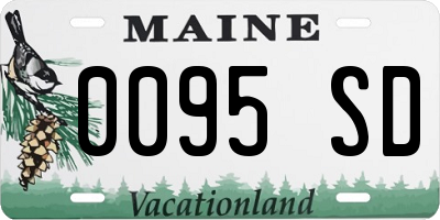 ME license plate 0095SD