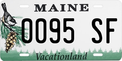 ME license plate 0095SF