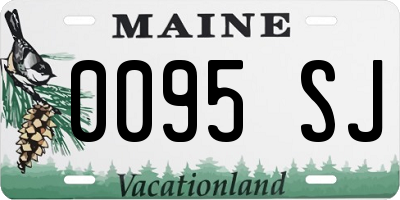 ME license plate 0095SJ