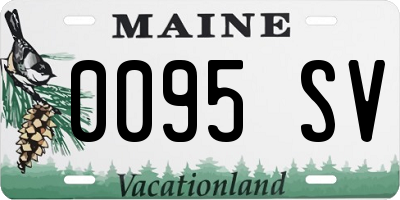 ME license plate 0095SV