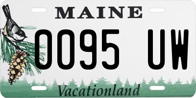 ME license plate 0095UW