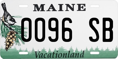 ME license plate 0096SB