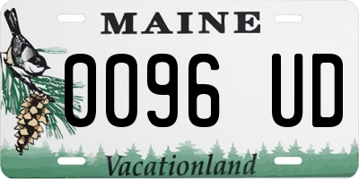 ME license plate 0096UD
