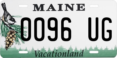ME license plate 0096UG