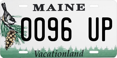 ME license plate 0096UP