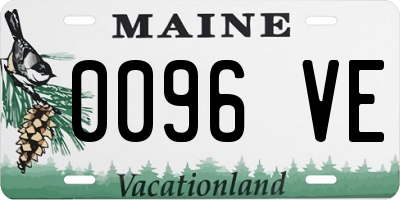 ME license plate 0096VE