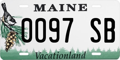 ME license plate 0097SB