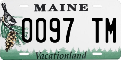 ME license plate 0097TM