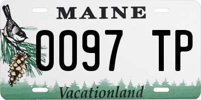 ME license plate 0097TP