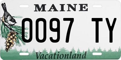 ME license plate 0097TY