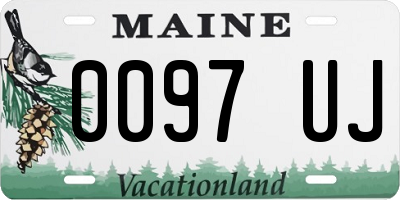 ME license plate 0097UJ