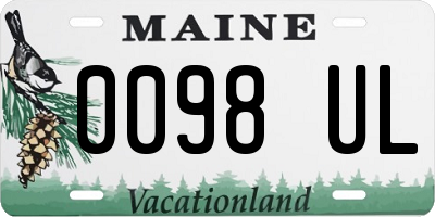 ME license plate 0098UL
