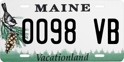 ME license plate 0098VB