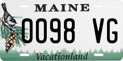 ME license plate 0098VG