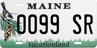 ME license plate 0099SR