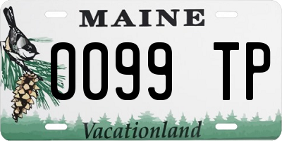 ME license plate 0099TP