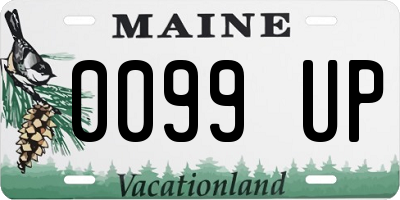 ME license plate 0099UP