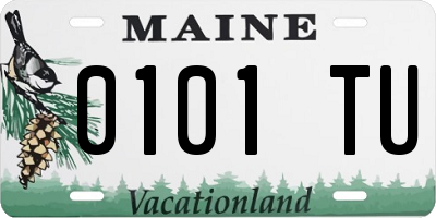 ME license plate 0101TU