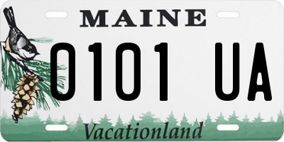 ME license plate 0101UA