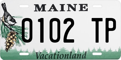 ME license plate 0102TP