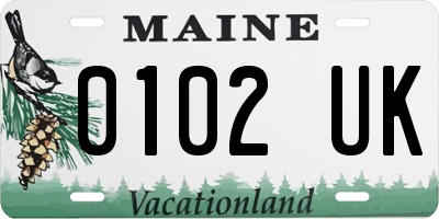 ME license plate 0102UK