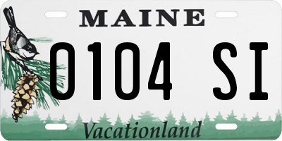 ME license plate 0104SI